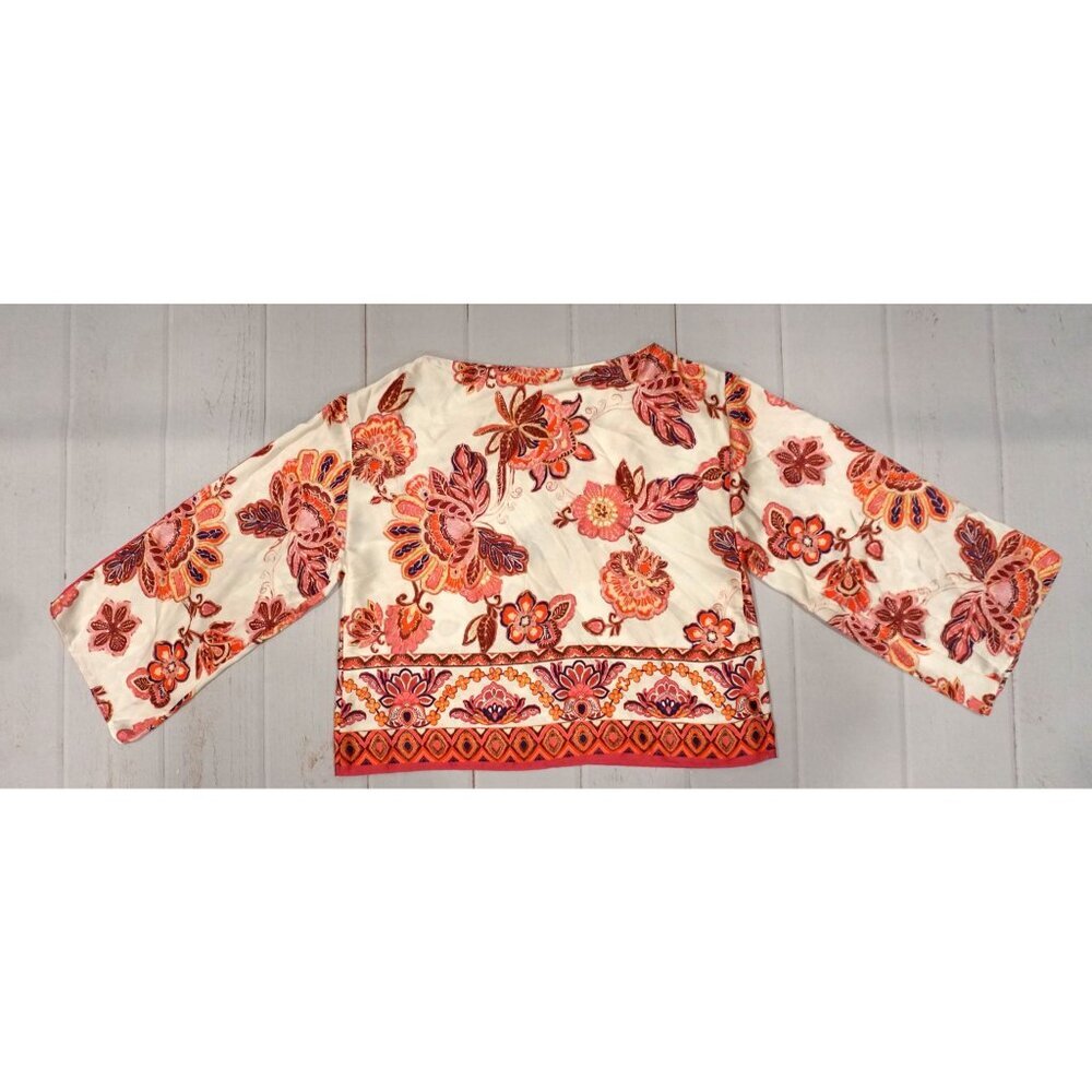 Zara Women's Floral Boho Print Long Sleeve Blouse - Size XS, NWT - Picture 5 of 5